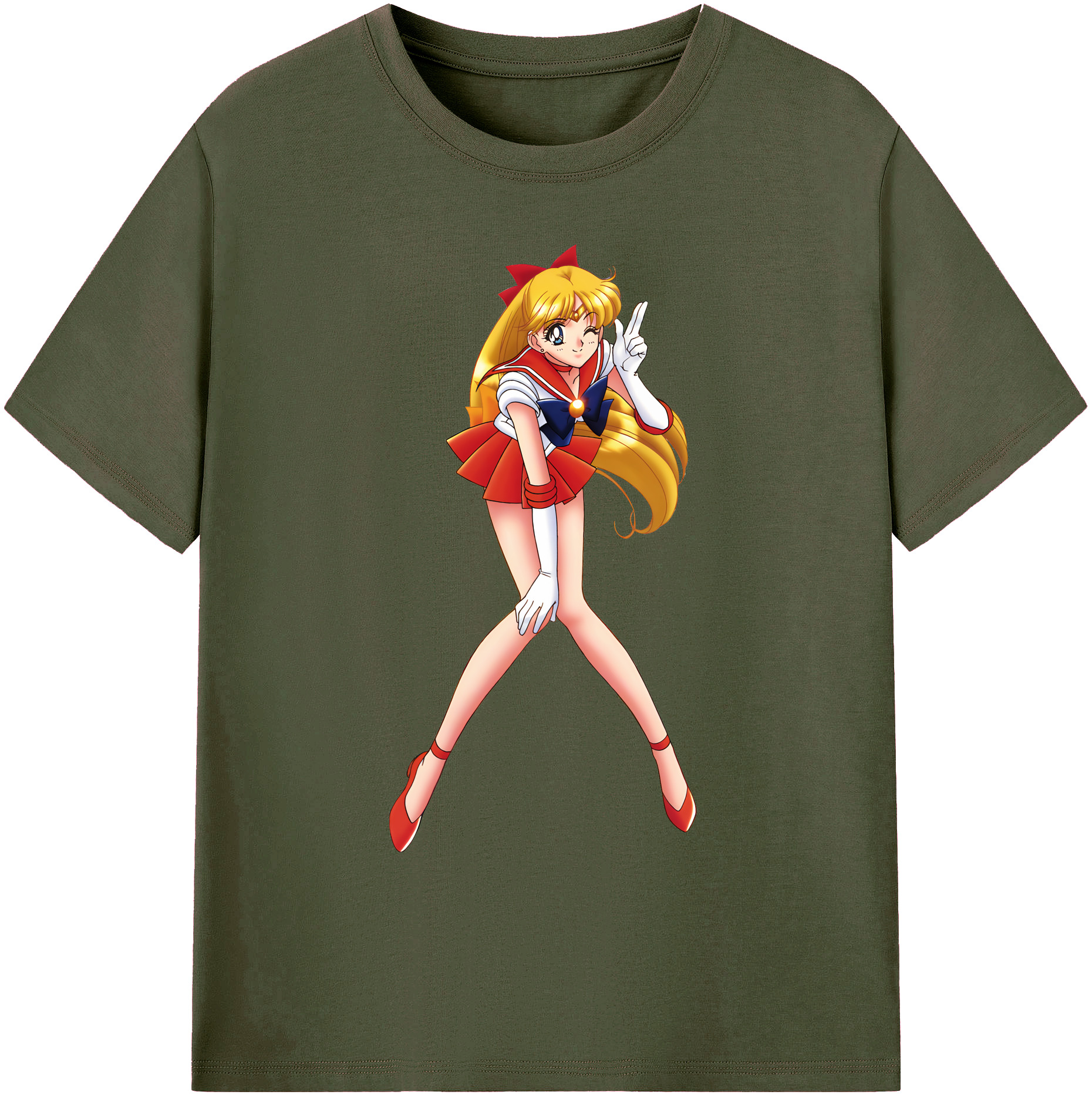 （画像用） 美少女戦士セーラームーン 愛野 美奈子 あいの みなこ Sailor Moon Aino Minako 綿100％ メンズ半袖Tシャツ｜肌触りやわらか＆通気性